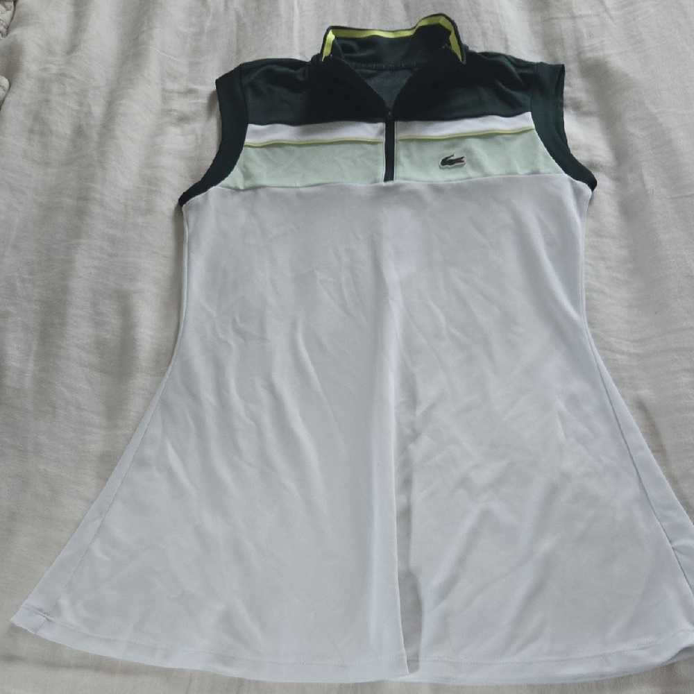 Lacoste Green and White Tennis Dress